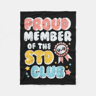 Inappropriate Proud Member Of Club Humour Joke Men Fleece Blanket