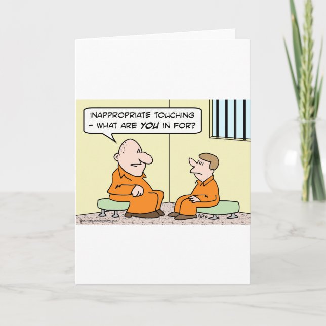 inappropriate touching prison card (Front)