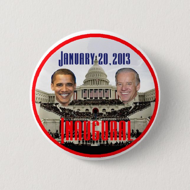 Inaugural 2013 6 cm round badge (Front)