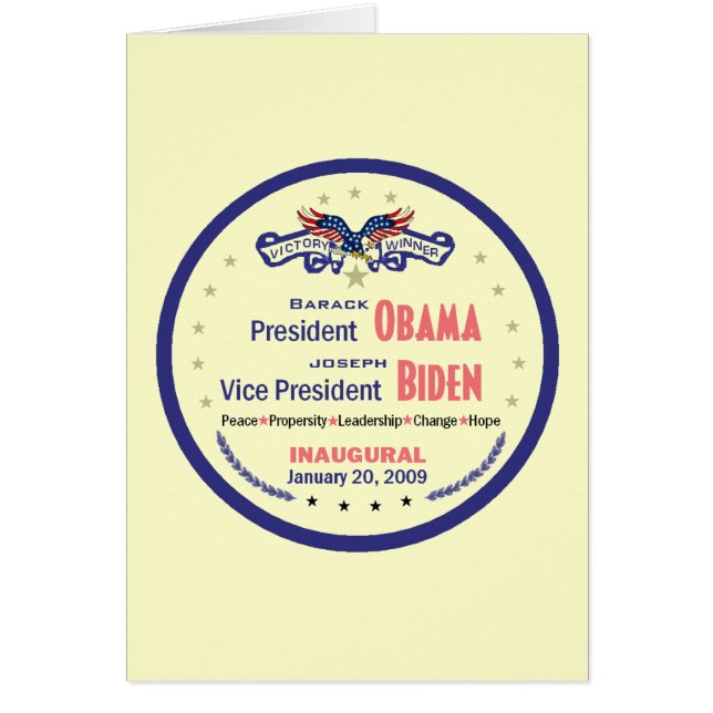 Inaugural Card (Front)