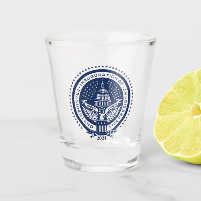 Inauguration 2021 POTUS Joe Biden Kamala Harris Shot Glass (Front)