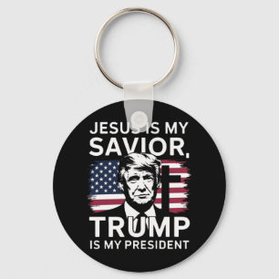 Inauguration 2025 Jesus And Trump Key Ring