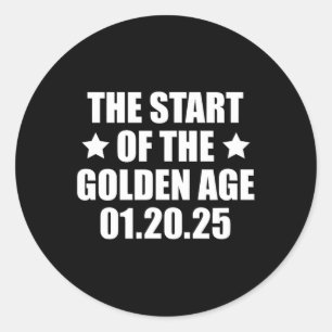 Inauguration 2025 President Trump Golden Age Classic Round Sticker