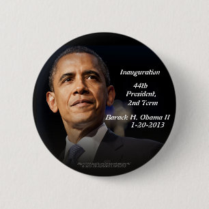 Inauguration 44th President, 2nd Term Barack Obama 6 Cm Round Badge