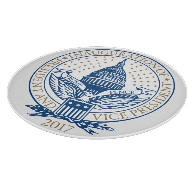 Inauguration Day 2017 Donald Trump Mike Pence Logo Cutting Board (Corner)