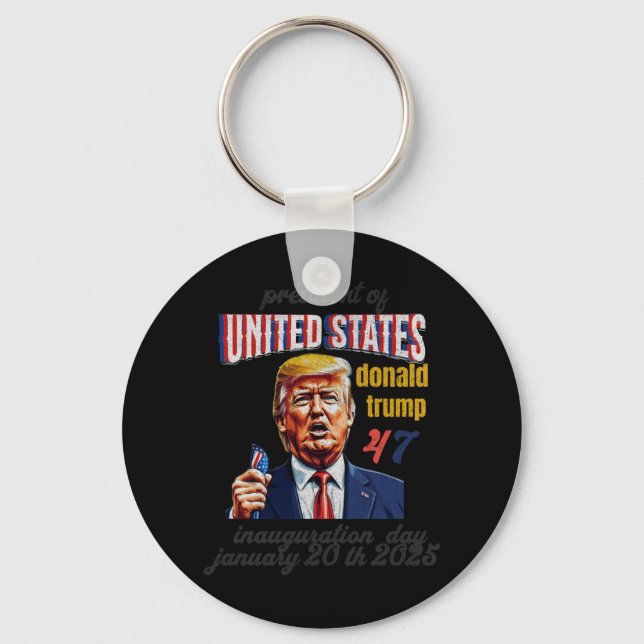 Inauguration Day Donald Trump  Key Ring (Front)
