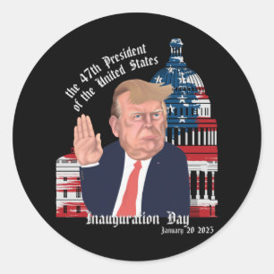 Inauguration Day Of President Trump Classic Round Sticker