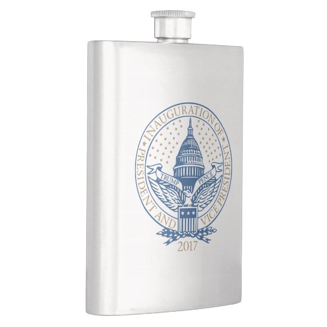 Inauguration Donald Trump Mike Pence 2017 Logo USA Hip Flask (Right)