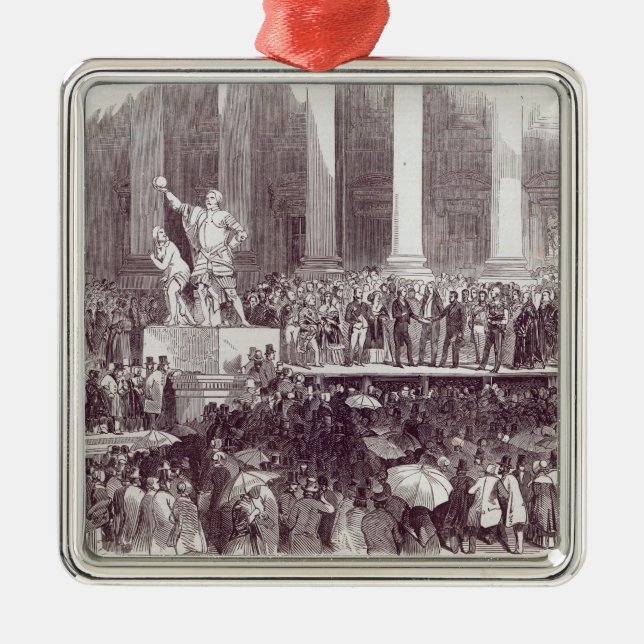 Inauguration of President Polk: The Oath Metal Tree Decoration (Front)