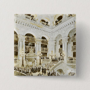 Inauguration of the Paris Opera House 15 Cm Square Badge