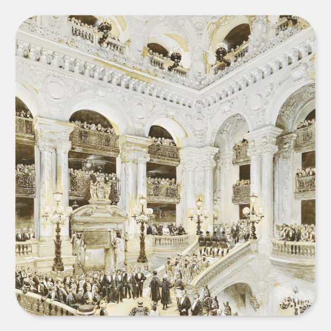 Inauguration of the Paris Opera House Square Sticker (Front)