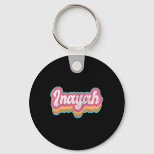 Inayah First Name Girl Vintage 70s 80s Personalise Key Ring