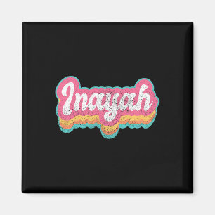 Inayah First Name Girl Vintage 70s 80s Personalise Magnet
