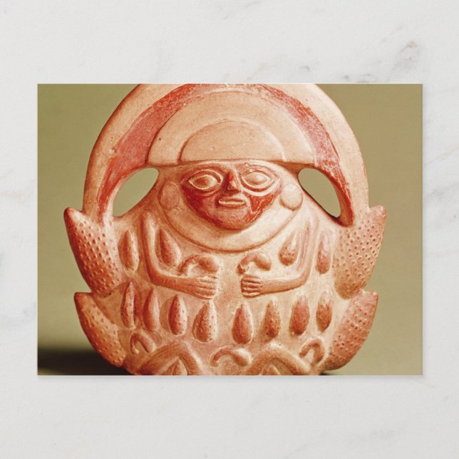 Inca agricultural deity wearing a moon headdress postcard (Front)
