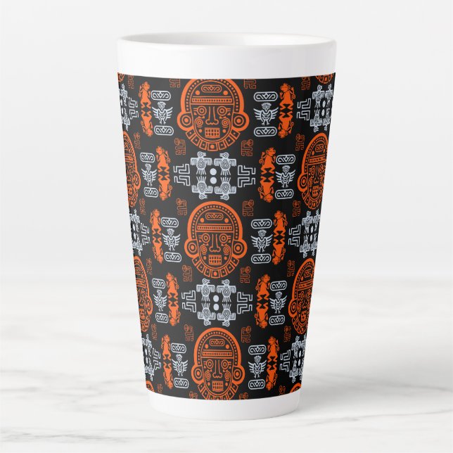 inca Aztec Home Decor Latte Mug (Front)