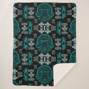 inca Aztec Home Decor Sherpa Blanket