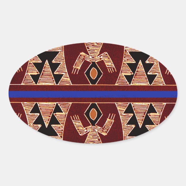 Inca Geckos Oval Sticker (Front)