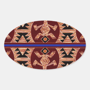 Inca Geckos Oval Sticker