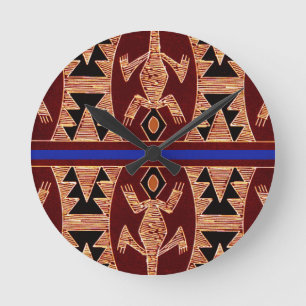 Inca Geckos Round Clock