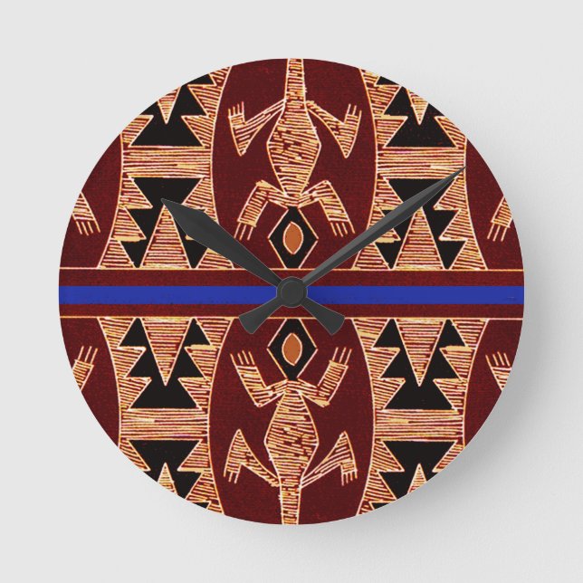 Inca Geckos Round Clock (Front)