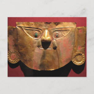Inca gold mask, Lima, Peru Postcard