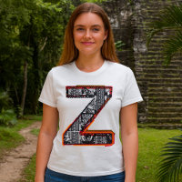 Inca Letter Z Artistic Font T-Shirt