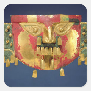 Inca mask square sticker