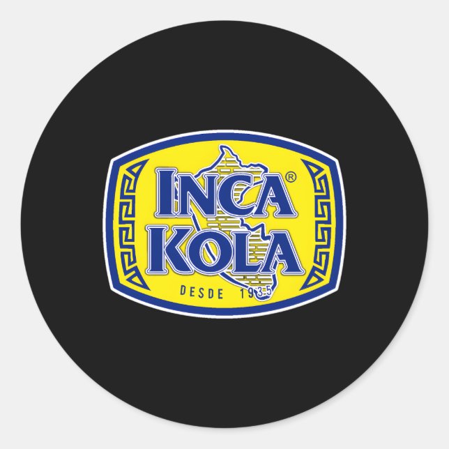 Inca Peru Golden Kola Bubblegum Cream Soda Classic Round Sticker (Front)