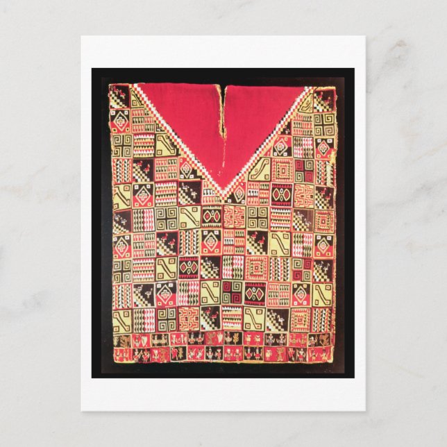 Inca 'Poncho', Bolivia, c.1500 (wool) Postcard (Front)