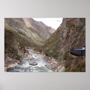 Inca rail train to Machu Picchu poster