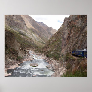 Inca rail train to Machu Picchu poster