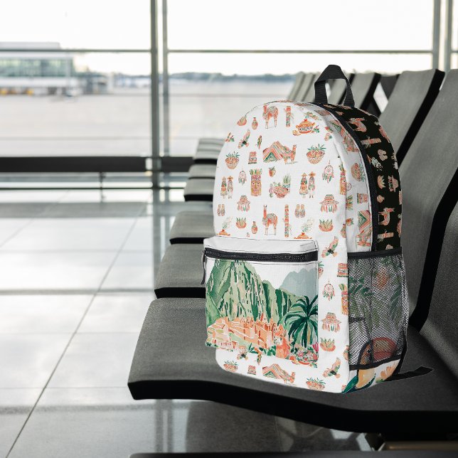 Inca Spirit | Cute Illustrated Peru Printed Backpack (Creator Uploaded)
