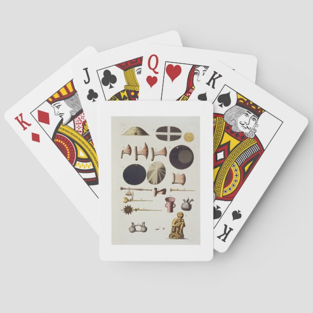 Inca tools and artefacts, Peru, from 'Le Costume A Playing Cards (Back)