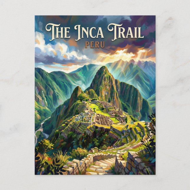 Inca Trail to Machu Picchu Peru Postcard (Front)