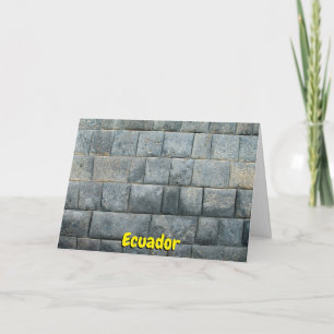 Inca wall, Ecuador Card