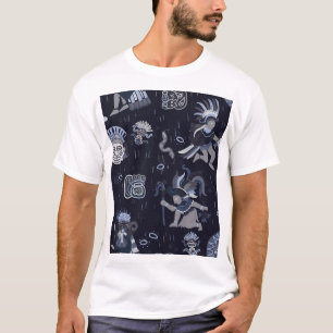 Incan Culture: Seamless Graphic Pattern T-Shirt