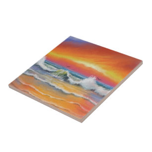 Incandescence - Watercolor Art Ceramic Tile