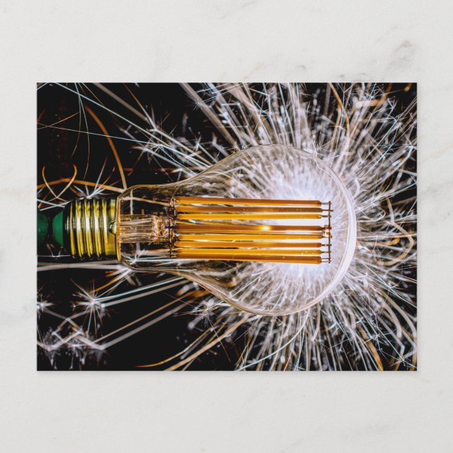 incandescent light bulb postcard (Front)