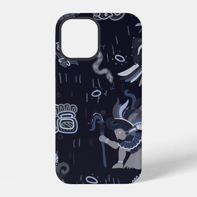 Incas pattern seamless design graphic iPhone case (Back)