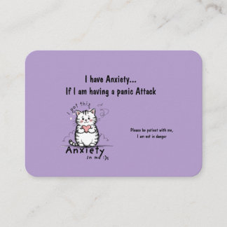 Incase of a Panic Attack Business Card
