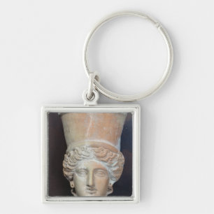 Incense burner of the head of a female key ring