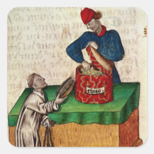 Incense seller square sticker