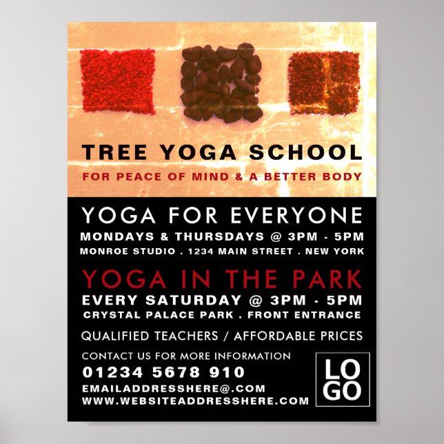 Incense Squares, Yoga Class Advertising Poster (Front)