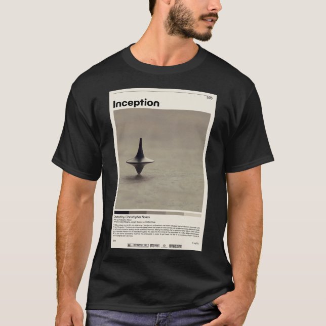 Inception  Christopher Nolan, Minimalist Movie Pos T-Shirt (Front)