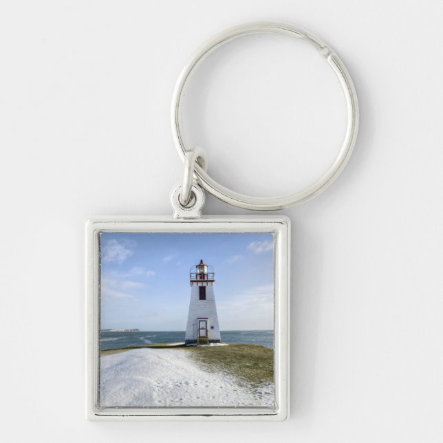 Inch Arran Lighthouse | New Brunswick Key Ring (Front)
