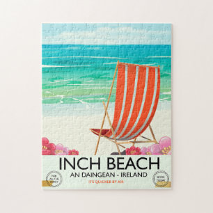 Inch Beach, An Daingean - ireland travel poster Jigsaw Puzzle