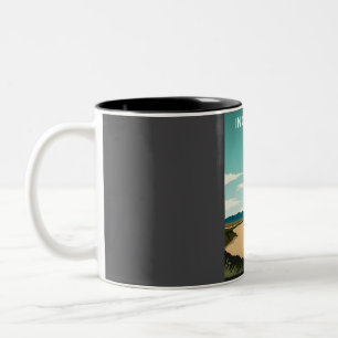 Inch Beach Kerry Ireland Vintage Minimal Retro Tra Two-Tone Coffee Mug
