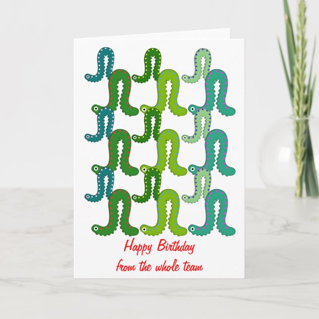 Inch Worm Drill Team Birthday Card (Front)