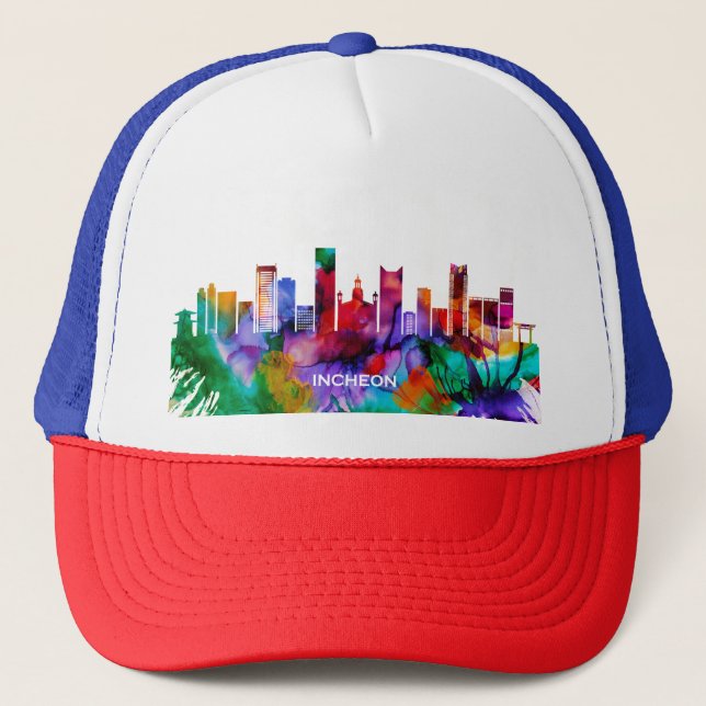 Incheon Skyline Trucker Hat (Front)