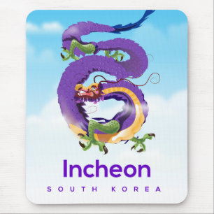 Incheon South Korea Dragon Mouse Pad
